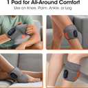 Cordless Heated Wrist Massager for Carpal Tunnel, Heated Wrist Brace, Wrist Heating Pad Wrap for Pain Relief, Wrist Hand Heating Pad, Hand Massager with Heat, Red Light for Carpal Tunnel, Gray