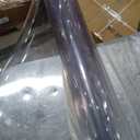 ETECHMART Dia. 60 Inch Clear Round Table Cover, 2mm Thick Round Plastic Table Protector, Waterproof PVC Tablecloth, Vinyl Circle Table Top Protector for Coffee Table, Dining Room Table