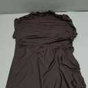 SOLY HUX Women's Sleeveless Bodycon Mini Dress Mock Neck Ruched Club Party Going Out Dresses (L)