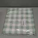 Sage Green Gingham Party Table Runner Green and White Checkered Plaid Decorations for Birthday Bridal Baby Shower Home Dining Kitchen Island Decor (13" x 108")