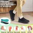 Women's Orthopedic Diabetic Wide Walking Shoes: Comfortable Arch Support Plantar Fasciitis Casual Slip On Loafers, Orthotic Adjustable Easy Top House Shoes for Swollen Feet and Heel Pain Relief (8.5 X-Wide, K1-black)