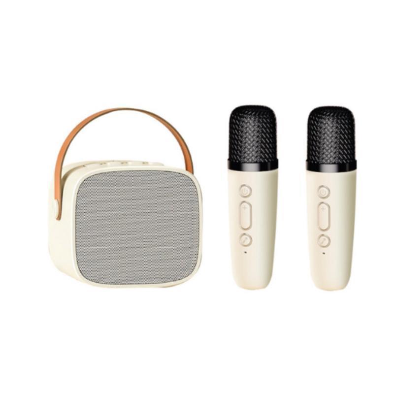 Karaoke Machine for Kids, Karaoke Gifts for Girls Ages 4, 5, 6, 7, 8, 9, 10, 12 +Year Old Birthday Party, 4-12 Years Old Christmas Toys Gift for Girls (Beige 2 Mics)