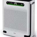 Air Purifiers for Home Large Room Up to 2600 Ft, HEPA Air Purifier with Washable Filter & Air Quality Display, Powerful Turbo Mode Air Cleaner for Pet Hair Odors Smoke Dust, HAP605 (Silver White)