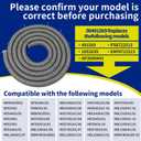 Upgraded 00491569 Range Oven Door Seal Gasket (29 Mounting Clips) Compatible with Bosch Thermador etc Ovens, Replaceable 1052639 AP3689443 PS8722513 EAP8722513 etc Model, OEM