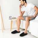 Mens Scuff Slippers, Cozy Supportive Foam Slip-On House Shoes for Indoor & Outdoor (11-12, Orange)