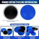 Tallew 300 Pcs Heavy Duty Tire Patches Radial Patch Round Fast Repair Cold Tyre Puncture Repair Kit for Car Truck Motorcycle Automobile Bike Inner Tire (42 mm)