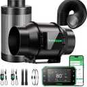 VIVOSUN G6 Smart Filtration Kit, Inline Fan, Controller, Carbon Filter,Duct
AeroZesh Inline Fan, E42A+ Enviroment Controller, Filter & Ducting, Cooling Ventilation, Grow Tent, Indoor Grow, Hydroponic
