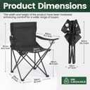 2 Pack Camping Chairs -Lightweight and Supportive Chairs for Adult and Lightweight Individuals - Compact, Durable, and Portable - Ideal for Camping, Hiking, Beach, and Picnics -Carry Bag, Regular