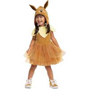 Disguise Eevee Costume Tutu, Official Pokemon Toddler Costume Dress and Headpiece ((3T-4T))