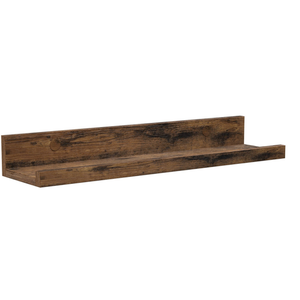  Floating Shelves for Wall,Wooden Wall Shelves with for Bathroom Decor, Bathroom Organizers and Storage, Over Toilet Shelves for Toilet Paper-Black, 16 x 5 inches, 4 