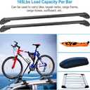 Universal Roof Rack Crossbars, 43" Aluminum Crossbars with Anti-Theft Lock Adjustable Window Frame for Car Without Side Rails for Bike Kayak Cargo Luggage, 165LBS Capacity Black