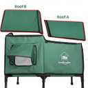 Cat Houses for Outdoor Cats, Outdoor Cat House Weatherproof with Insulation Layer for Warm, Foldable Cat Shelter, Cave Beds for Pets Up to 55lbs for Garden, Patio, or Backyard (Green-L)
