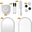 KEYDUACU 10 pcs - Locker Accessories, Locker Decorations Including Mirrors, whiteboards, Magnets and organizing Supplies. Ideal for Back-to-School Essentials and The Office (10 Pcs-Light Gray)