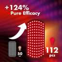 ALLOLO Red Light Therapy for Body, 3 in 1 LEDs Red Light Therapy Belt with Timer Remote Control, 660nm 850nm Infrared Light Therapy Pad for Body Waist Shoulder Knee, 16.7" x 7.9" Large Area