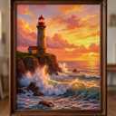 CT SUN Paint by Numbers for Adults - Aesthetic Cottagecore Landscape - Whimsical DIY Oil Painting Kits - Relaxing Arts and Crafts Gift - 16"x20" (The Golden Hour Coast)