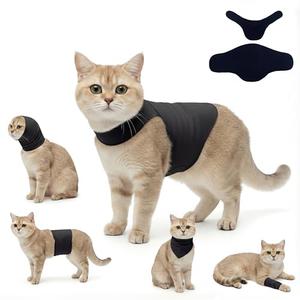 DAJIDALI® Dog & Cat Anxiety Vest & Spay Recovery Suit – Silent Adjustable Calming Wrap for Surgery & Thunderstorms – 2-Piece Cone & Recovery Onesie Alternative