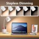 LED Desk Lamp with USB Charging Port Touch Control 3 Color Modes, Stepless Dimming,Eye-Caring LED Table Lamp for Home,Office,Bedroom,Reading,Work,Study,Gooseneck Lamp, 5V, 2.4A