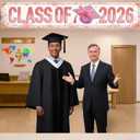 Class of 2026 Graduation Yard Sign Banner Decorations Pink Floral 2026 Grad Yard Sign Backdrop for High School Graduation College Ceremony Party Supplies Decor Photo Props Outdoor Indoor