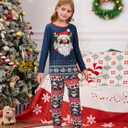 VENTELAN Family Matching Christmas Pajamas Set Holiday Santa Claus Sleepwear Xmas PJS Set for Couples and Kids (L)