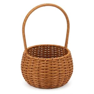 Woven Basket Portable Decorative Flower Basket for Wedding Gift Storage and Rustic Home Decor