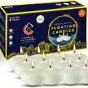 Candle Charisma Ivory Floating Candles 3 Inch (Set of 36)  8-Hour Dripless, Smokeless Burn with Natural Flickering Flame  Perfect for Weddings, Centerpieces, Pool Nights & Special Events