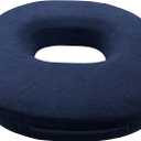 Donut Pillow Memory Foam Seat Cushion - Non-Slip Bottom,Portable Orthopedic Hemmoroid Pillow Cushion Support Pad for Tailbone PainCoccyx, Bed Sores, Post Natal, Sciatica (Blue)