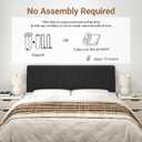 Queen Size Headboard Only-No Assembly, Upholstered Headboard Queen Size Linen Fabric Modern Style Headboards Extra-Thick, Black