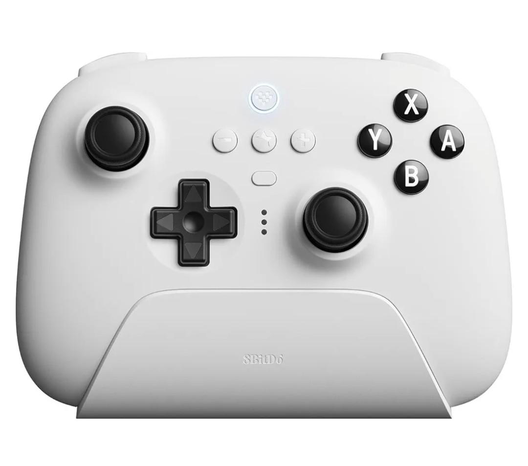 8BitDo Ultimate Bluetooth Controller with Charging Dock, Wireless Pro Controller with Hall Effect Sensing Joystick, Compatible with Switch, Windows and Steam Deck (White)