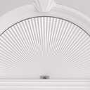 Myshade Arch Window Shades Half Circle Light Filtering Cellular Shades Cordless No Drill Blinds for Windows Half Moon Honeycomb Fabric No Tools Shades Easy Install (1PCS White 72" W X 36" H)