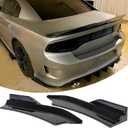 Rear Bumper Spoiler Diffuser Splitter Protector Fit for Dodge Charger SRT, R/T 392, GT, Scat Pack, Daytona 2015-2023, 2PCS Rear Bumper Side Lip Aprons Valence Spat Accessories (Gloss Black)