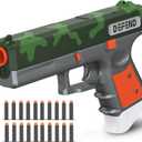 APEX Toy Gun Pistol - Foam Dart Handgun with Realistic Reloading Mechanism, 20 Foam Darts, 3-Dart Storage and up to 50 Feet Range - Lightweight & Durable
