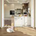 (85-100 in Width) Extra Long Baby Gate Extra Wide, Large Dog Gate Indoor, Child Proof Gate, Kiddie Gates, Baby Gate for Doorways. White, Dog Gates for The House. Extra Tall Pet Gate.