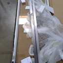 Frameless Pivot Shower Door 24"-26" W x 72" H, Swing Shower Glass Doors with Nano Explosion-Proof Film Tempered Glass 1/4"(6mm) Reversible Installation, Brushed Nickel Finish