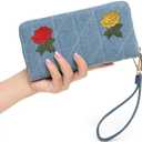 7 PCS Rose Flower Embroidered Applique Iron On Sew On Patches for Valentine's Day Decoration