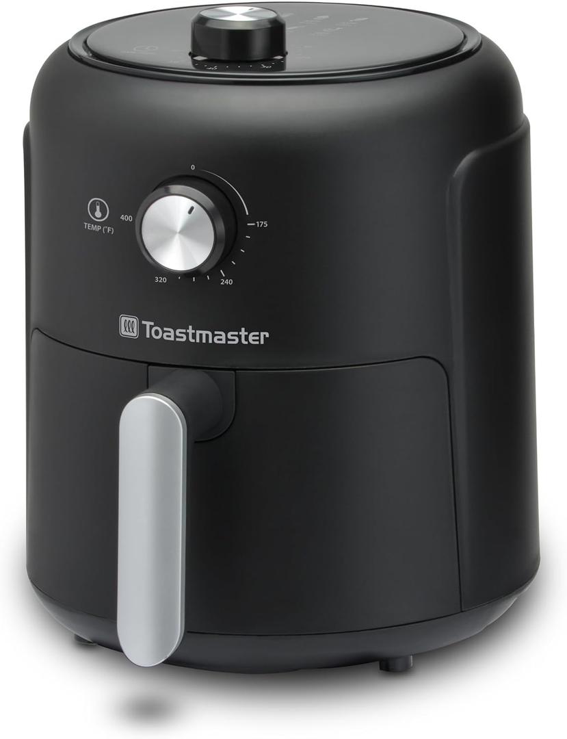 Toastmaster 2.6L Air Fryer - Instant Air Fryer with 2.75 Quart Capacity - Kitchen Appliance for Healthy Cooking - Compact Appliance with Slide-Out Basket - Oil-Free Kitchen Gadget, 2.6 Liter
