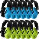 12 Pack Noise Canceling Headphones for Kids, Kids Ear Protection Earmuffs for Autism, Toddler, Children, Noise Cancelling Headphones Sound Proof Earmuffs for Concerts, Air Shows, Fireworks (6 Pack Green+6 Pack Blue)