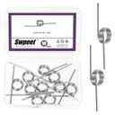 Swpeet 10Pcs 180 Degree Stainless Steel Torsional Springs 2.5mm Wire Diameter 20mm Outside Diameter, 50mm Tiny Torsional Spring Mechanical Small Torsion Spring for Home Repair Woodworking DIY Project