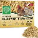 Small Pet Select - Golden Wheat Straw Bedding, 100% Natural Plant Material, Soft Animal Bedding Litter with Odor Control for, Rabbit, Hamster, or Bunny, Habitat Accessories, Made in USA, 8lb