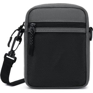 Lohol Mini Messenger Bag Crossbody Bag for Men Women, Water Resistant Small Sling Shoulder Satchel Purse for Travel Work (Dark Grey)