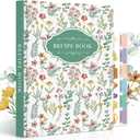 Lanpn Blank Recipe Book Cookbook for 70 Recipes, B5 Waterproof Empty Recipe Notebook to Organize Your Family Recipes, Leather Cooking Journal with Stickers to Write in Your Own Recipes, Green (Large (7 x 10 inch))