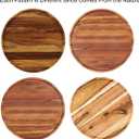 21" Acacia Wood Lazy Susan Organizer Kitchen Turntable for Cabinet Pantry Table Organization