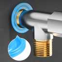 2 x Universal Faucet Leak Proof Sealing Gasket in Silicone Material,Water Pipe Silicone Rubber Hose Gasket Washers, Outdoor Faucet Repair Kit 50Pcs-White