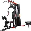 Home Gym, Full Body Strength Training with Pulley System, Black Steel Home Gym System, 330 Pound Resistance, 400 Pound User Weight Capacity