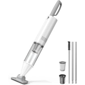 Cordless Pool Vacuum, Handheld Rechargeable Pool Cleaner for Above Ground/Inground Pools, Power LCD Display, Extendable Pole up to 98.4, 60 Min Runtime for Leaves, Debris, White (2025 Version)