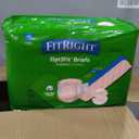 FitRight Adult Incontinence Briefs with Tabs, Ultra Absorbent, Small, 20" to 33", 80 Count (Pink, S)