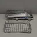 LIONONLY 2 Tier Pull Out Spice Rack Organizer for Cabinet，HeavyDuty Slide Rails with Raised Base Pull Out Spice Drawer Organizer, Fits Pantry & Kitchen Cabinets, 5.5''Wx10.63''Dx10.04''H