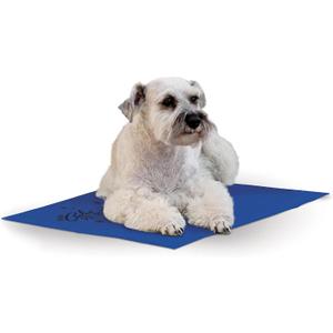K&H Pet Products Coolin' Pet Pad Dog Mat, Portable Dog Cooling Mat for Travel or in Home, Perfect for Carriers, Crates, Outdoor Houses, Yards, Porches, Pet Beds & More - Medium 20 X 15in Chill Blue
