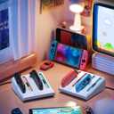 2 x Kinwin Charging Dock for Nintendo Switch 2/1/OLED for Joy-con, Magnetic Charger Station for Joycon 2, Stand Accessory for Switch 2/1/OLED