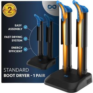 Everlasting Comfort Boot Dryer for Work Boots  Easy-to-Use, Silent & Energy-Efficient Boot Warmer and Shoe Dryer for Sneakers, Electric Fanless Convection Design to Reduce Odor (1 Pair)