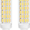 E11 LED Bulb 8W 800LM 100W Equivalent, JDE11 Mini Candelabra LED Bulb Dimmable,Daylight White 6000K, JDE11 120V 100W LED for Ceiling Fan Pendant Lighting Pack of 2 (Daylight White)